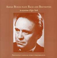 Adolf Busch plays Bach snd Beethoven