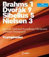 4 Symphonies , Dvorak, Brahms, Sibelius, Nielsen/ Thomas Dausgaard