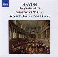 HAYDN: Symphonies, Vol. 29 - Nos. 1, 2, 3, 4, 5