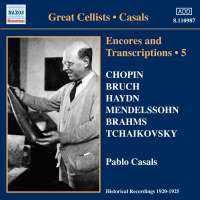 CASALS Pablo -  Encores and Transcriptions Vol. 5