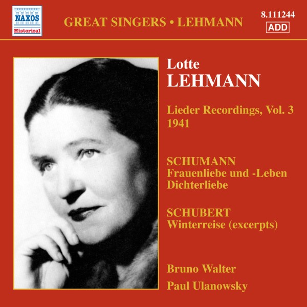 LEHMANN Lotte - Lieder Recordings Vol. 3