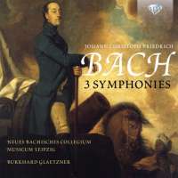 J.C.F. Bach: 3 Symphonies