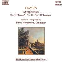 Haydn: Symphonies Nos. 44, 88, 104, Vol. 3