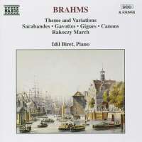 BRAHMS: Theme and Variations; Sarabandes, Gavottes
