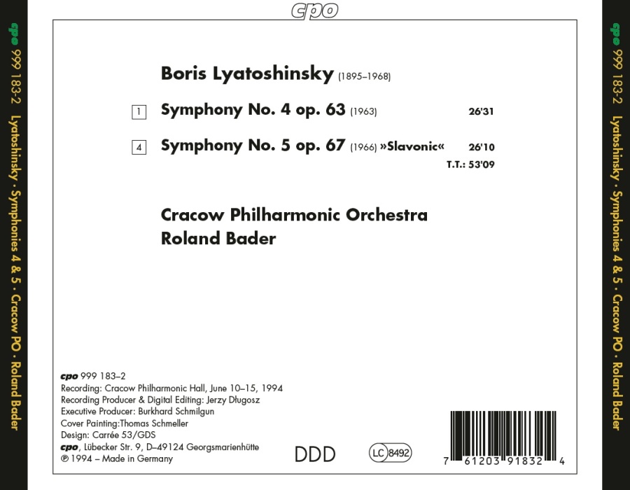 Lyatoshinsky: Symphonies Nos. 4 & 5 "Slavonic" - slide-1