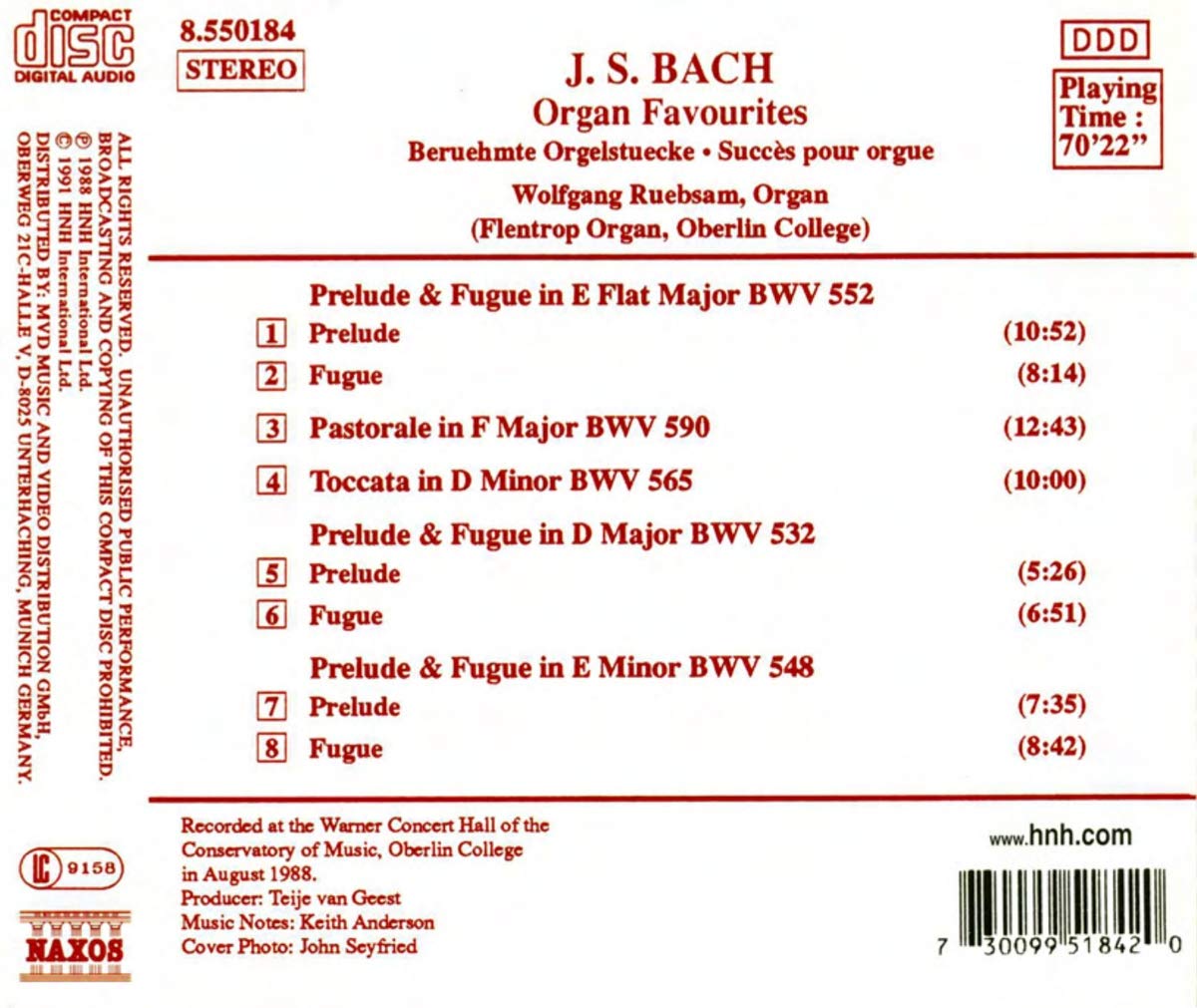 Bach: Organ Favourites - slide-1