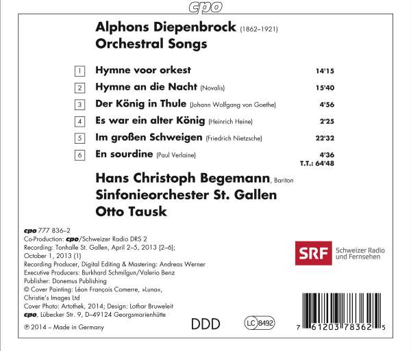 Diepenbrock: Orchestral Songs - slide-1