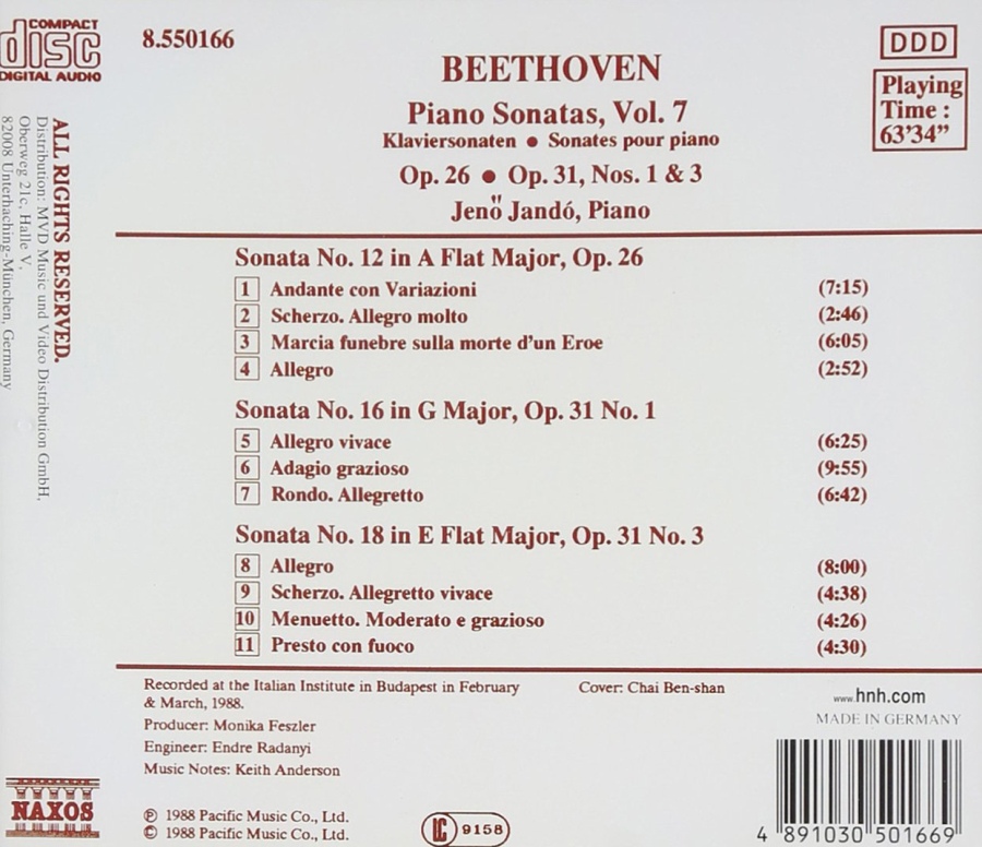 Beethoven: Piano Sonatas Vol. 7 / 8.550166 - slide-1