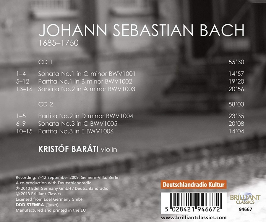 Bach: Sonatas & Partitas for Solo Violin - slide-1