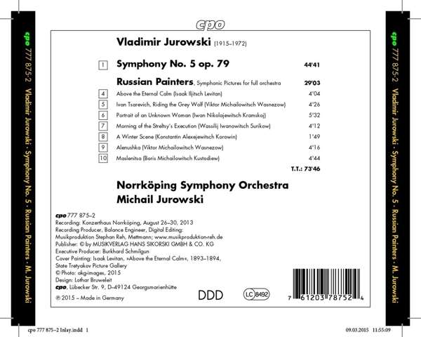 Jurowski: Symphony No. 5; Symphonic Pictures "Russian Painters" - slide-1
