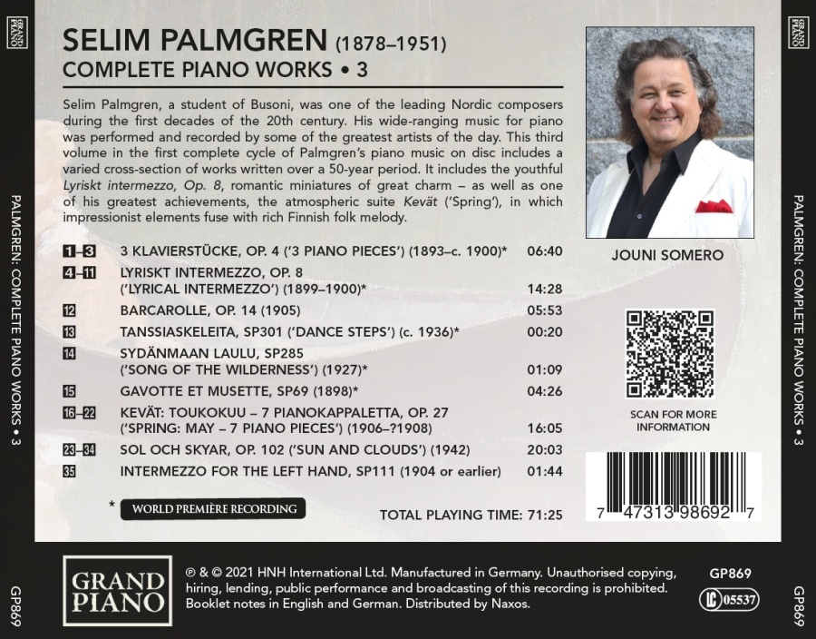Palmgren: Complete Piano Works Vol. 3 - slide-1