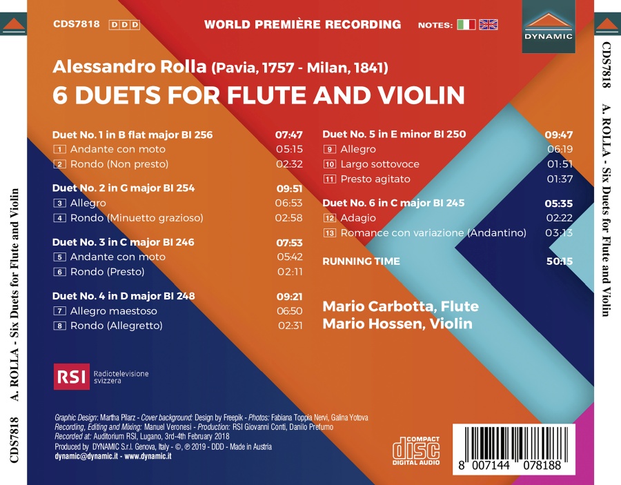 Rolla: 6 Duets for Flute and Violin - slide-1
