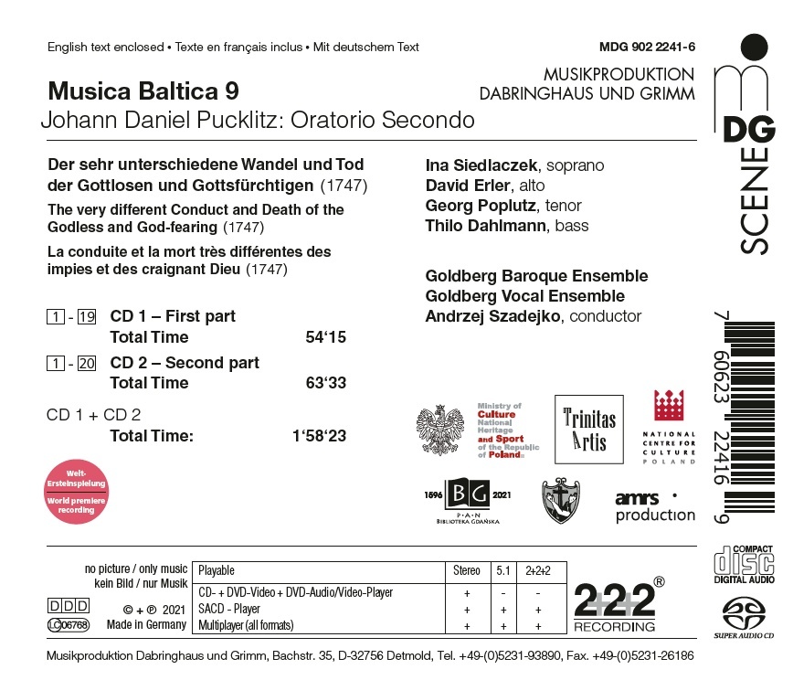 Pucklitz: Oratorio Secondo - Musica Baltica Vol. 9 - slide-1