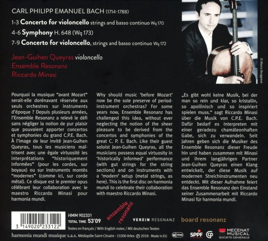 CPE Bach:  Cello Concertos & Symphony - slide-1
