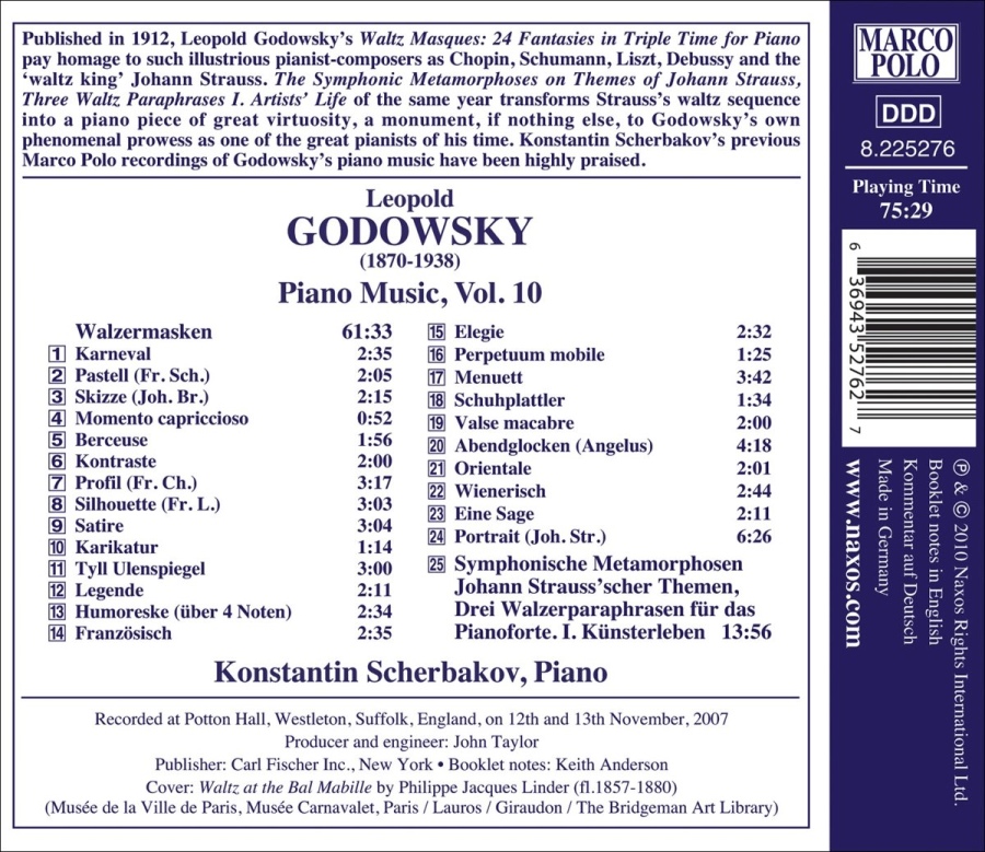 Godowsky: Walzermasken - Piano Music Vol. 10 - slide-1
