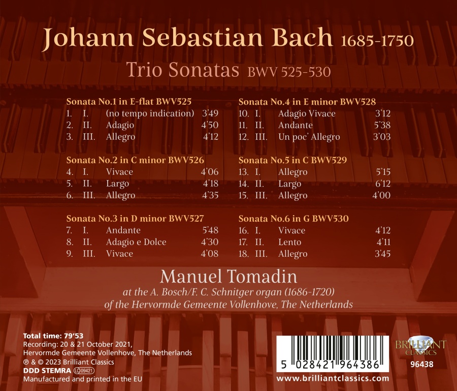 Bach: Trio Sonatas BWV 525-530 - slide-1