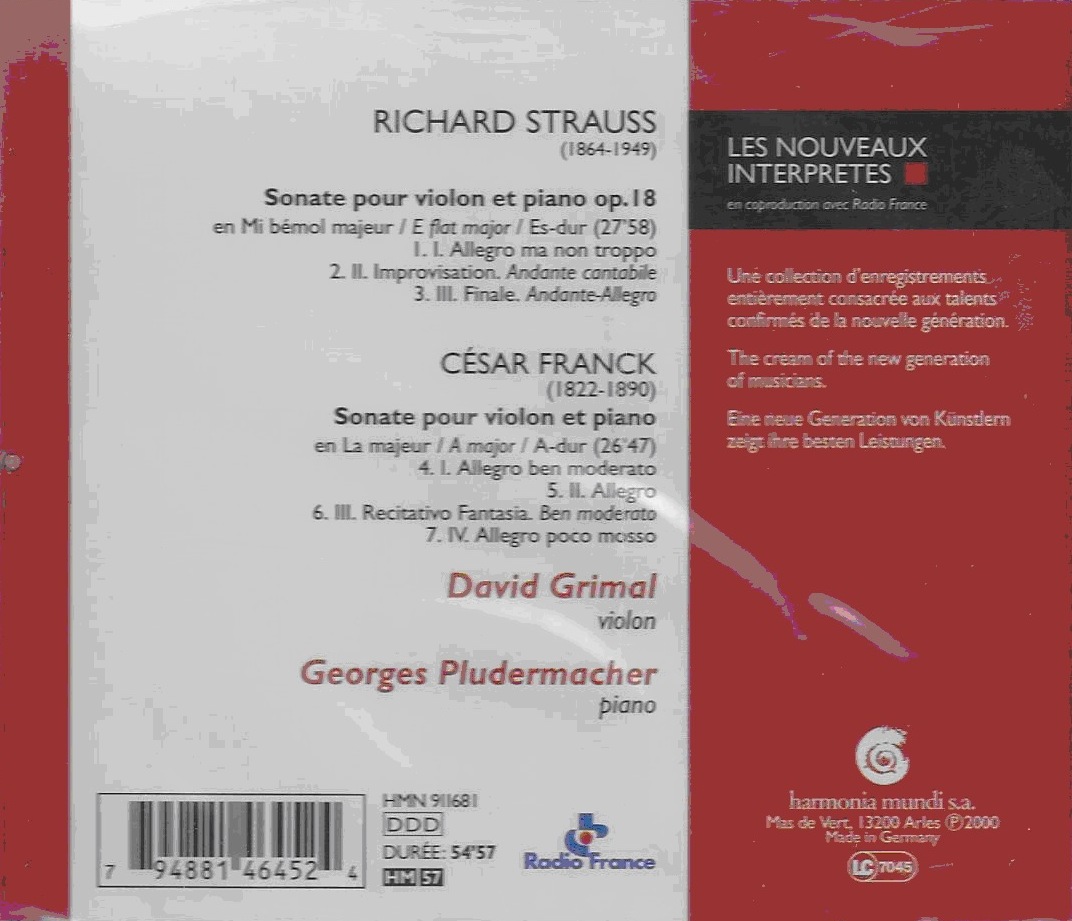 Violin Sonatas: Franck / Strauss - slide-1