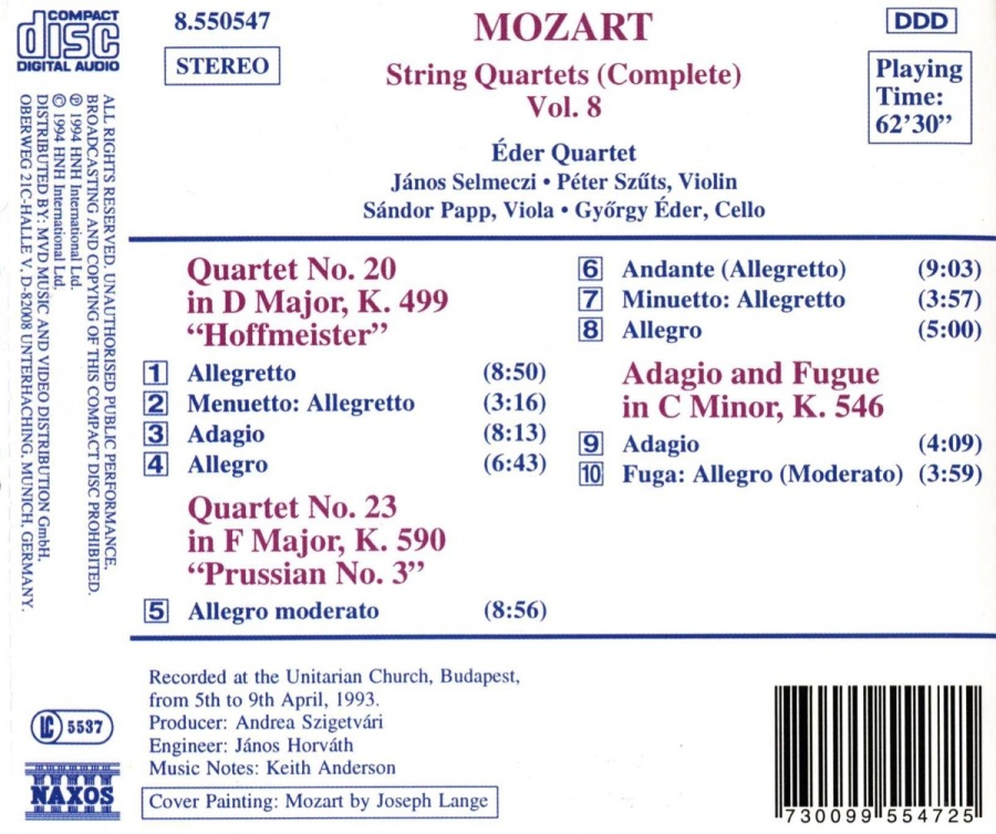 Mozart: String Quartets, K. 499, 'Hoffmeister' and K. 590, 'Prussian No. 3' - slide-1