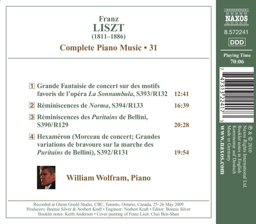 Liszt: Complete Piano Music Vol. 31 - Bellini Operas - slide-1