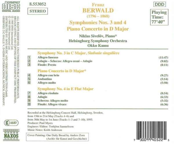 Berwald: Symphonies nos. 3 & 4 - slide-1
