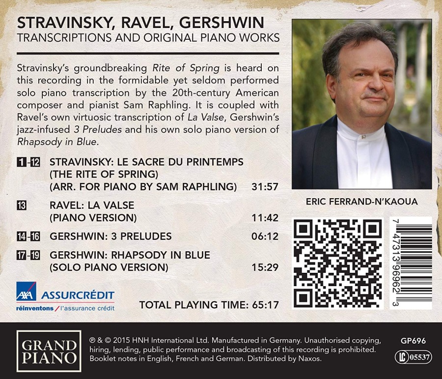 Stravinsky, Ravel, Gershwin: Transcriptions and Original Piano Works - slide-1