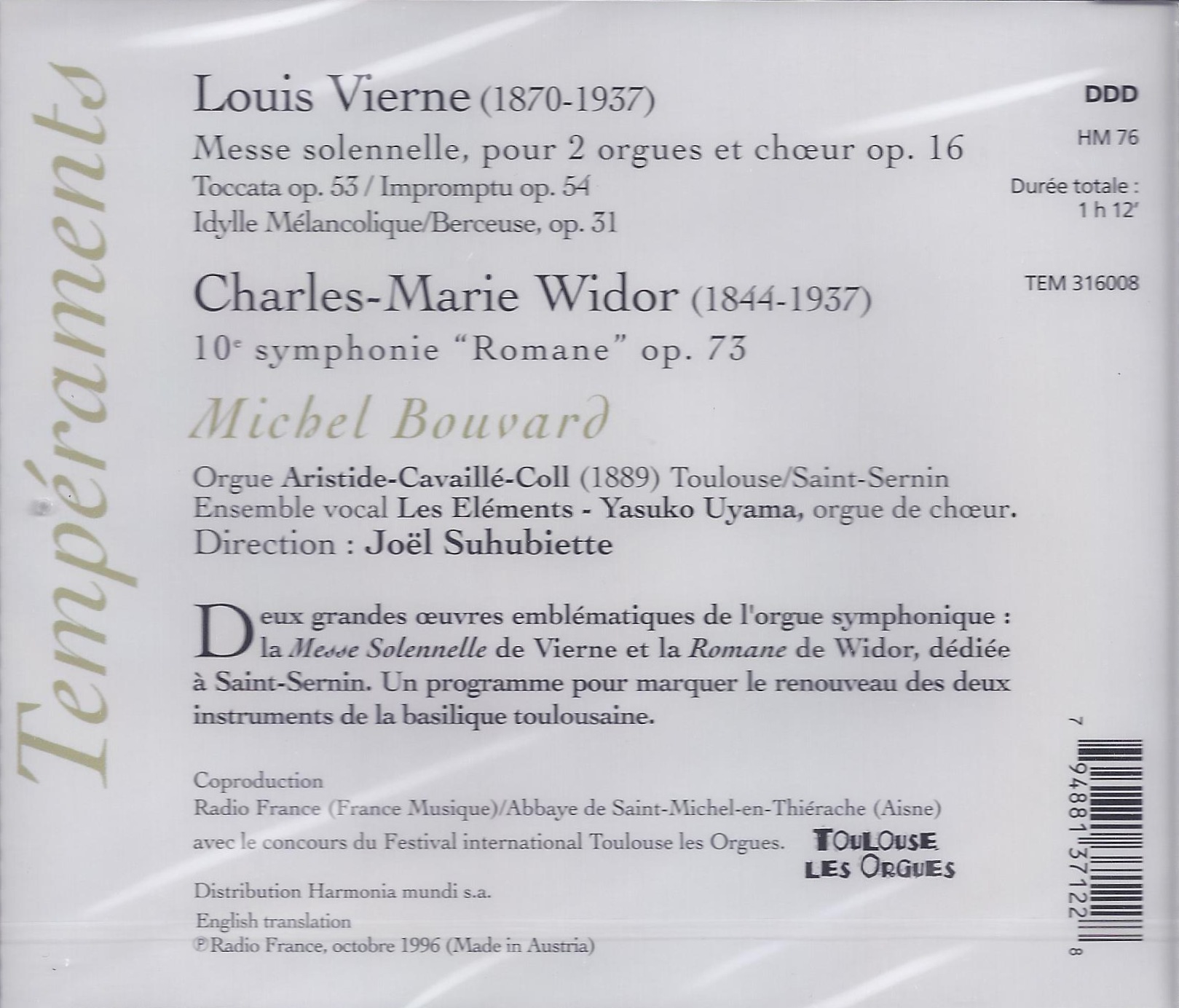 Vierne: Messe Solennelle/Widor: Symphonie "Romane" - slide-1