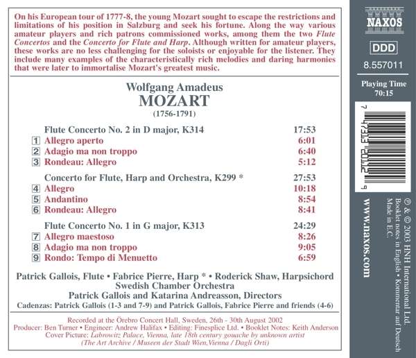 MOZART: Flute Concertos Nos. 1 and 2; Concerto for Flute and Harp - slide-1