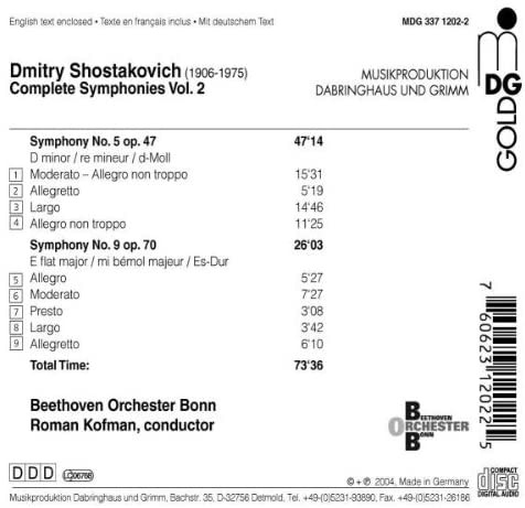 Shostakovich : Symphony no. 5 & 9 - slide-1