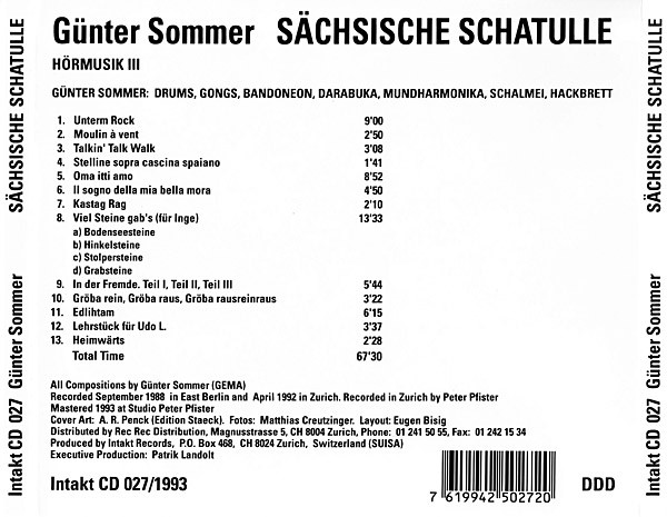Günter Baby Sommer: Sächsische Schatulle *s* - slide-1