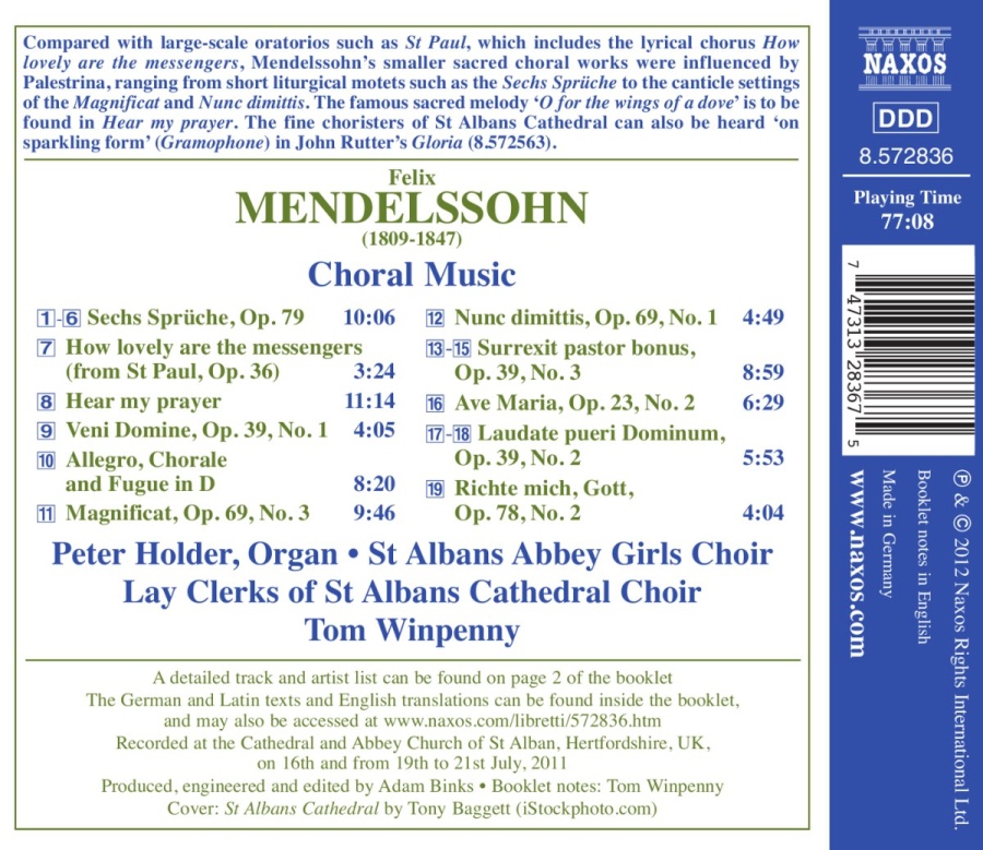 Mendelssohn: Choral Music - slide-1