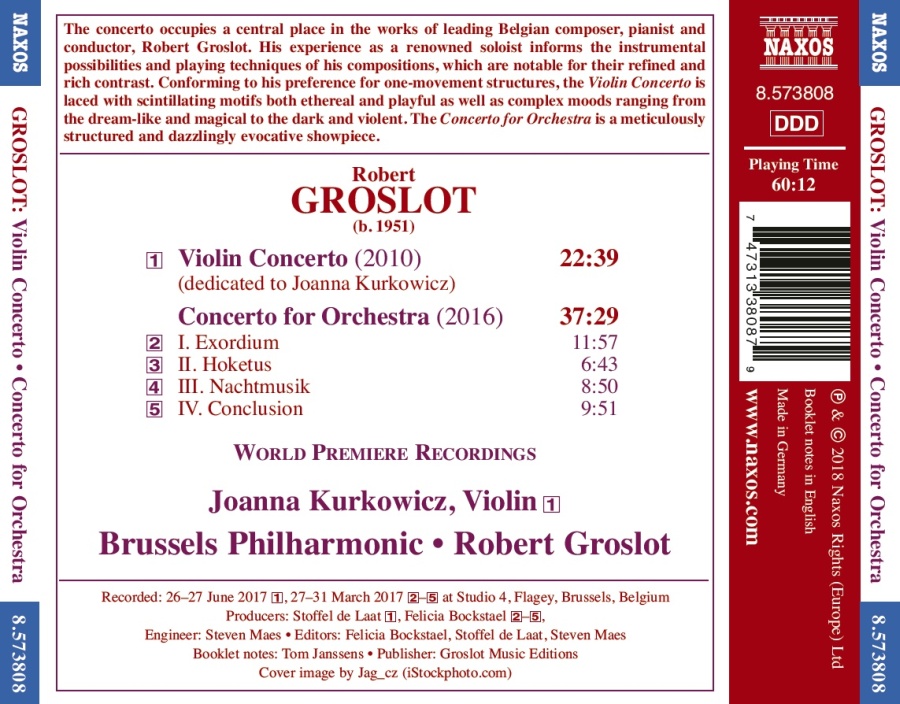 Groslot: Concerto for Orchestra; Violin Concerto - slide-1