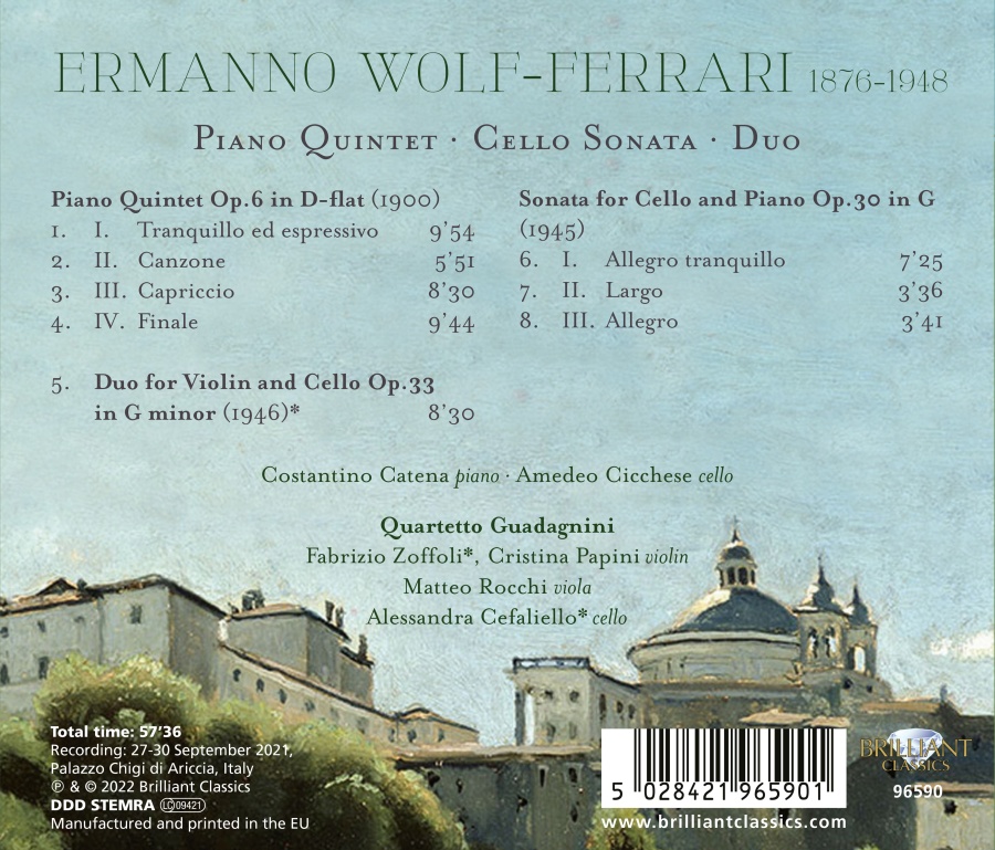 Wolf-Ferrari: Piano Quintet; Cello Sonata; Duo - slide-1