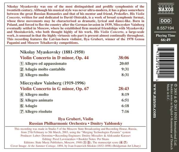 Myaskovsky / Weinberg: Violin Concertos - slide-1
