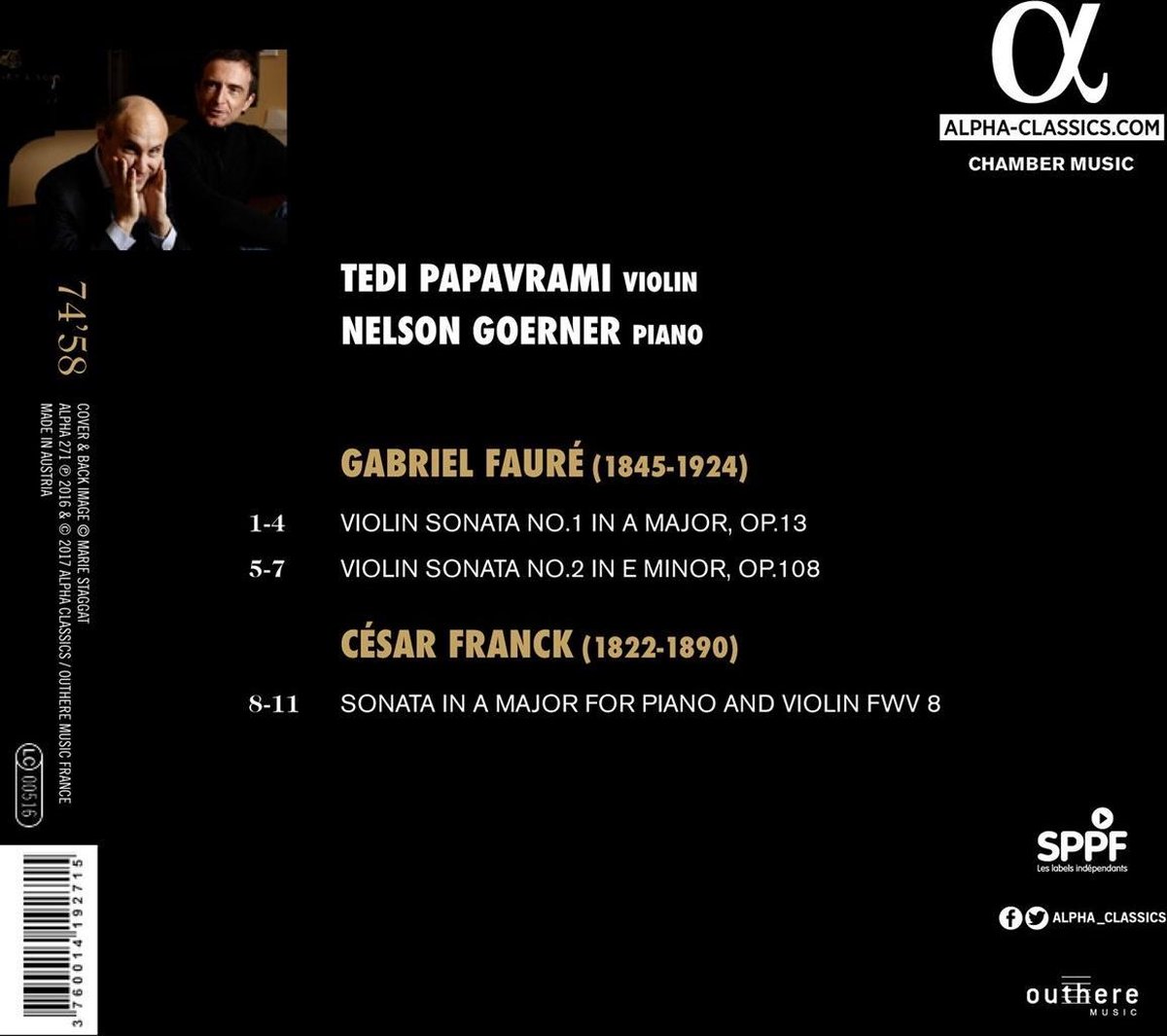FAURE/ FRANCK: Sonates pour violon & piano - slide-1