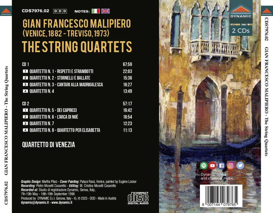 Malipiero: The String Quartets - Complete Edition - slide-1
