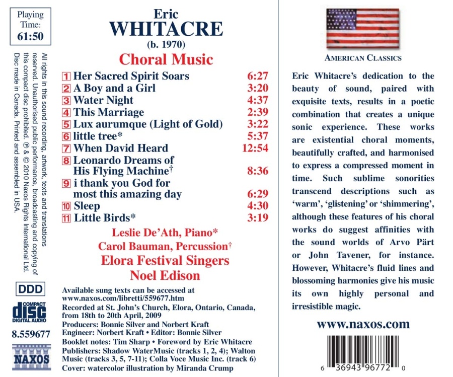 Eric Whitacre (ur. 1970): Choral Music - slide-1