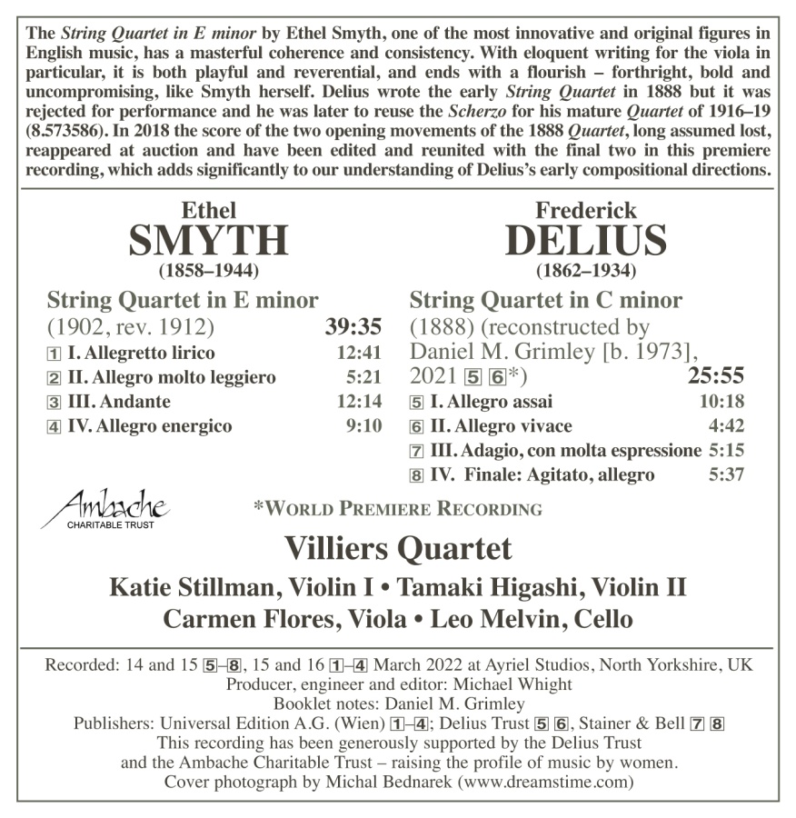 Delius; Smyth: String Quartets - slide-1