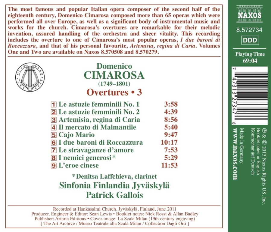 Cimarosa: Overtures Vol. 3 - slide-1