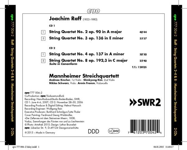 Raff: String Quartets 2, 3, 4 & 8 - slide-1