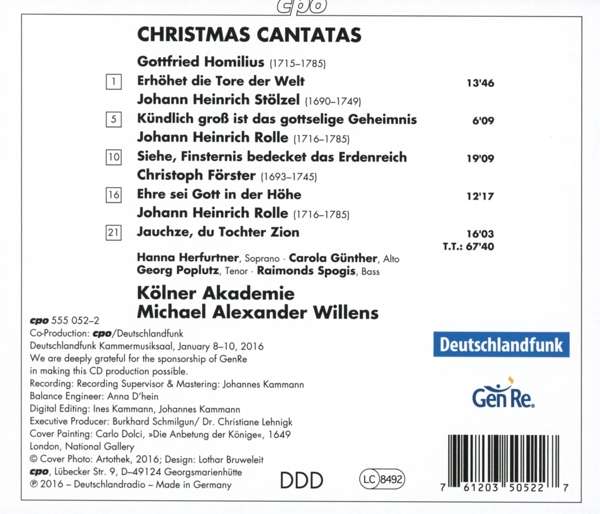 Homilius / Stölzel / Rolle: Jauchze, du Tochter Zion - Christmas Cantatas - slide-1
