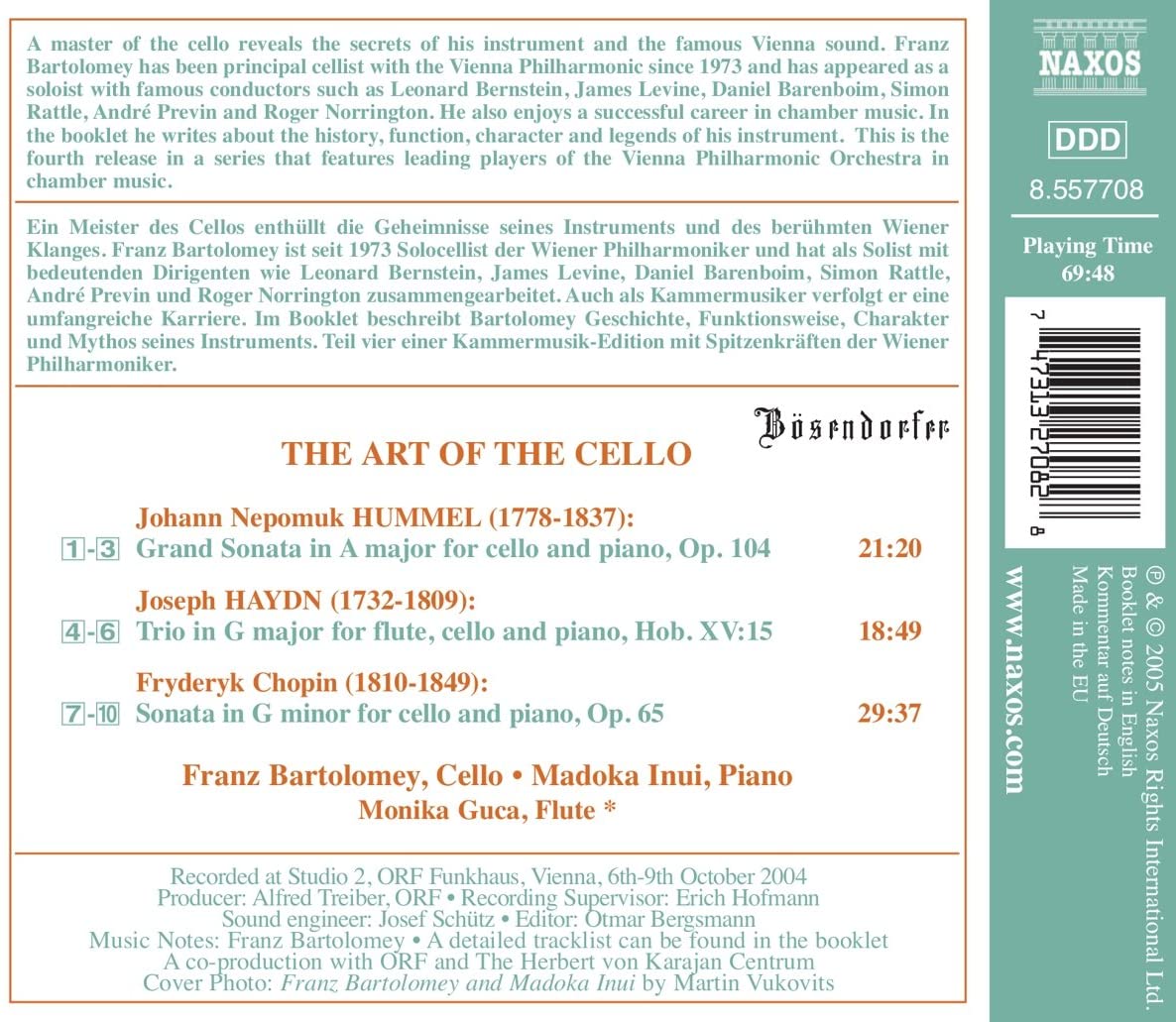 CHOPIN / HUMMEL/ HAYDN: The Art of Cello - slide-1