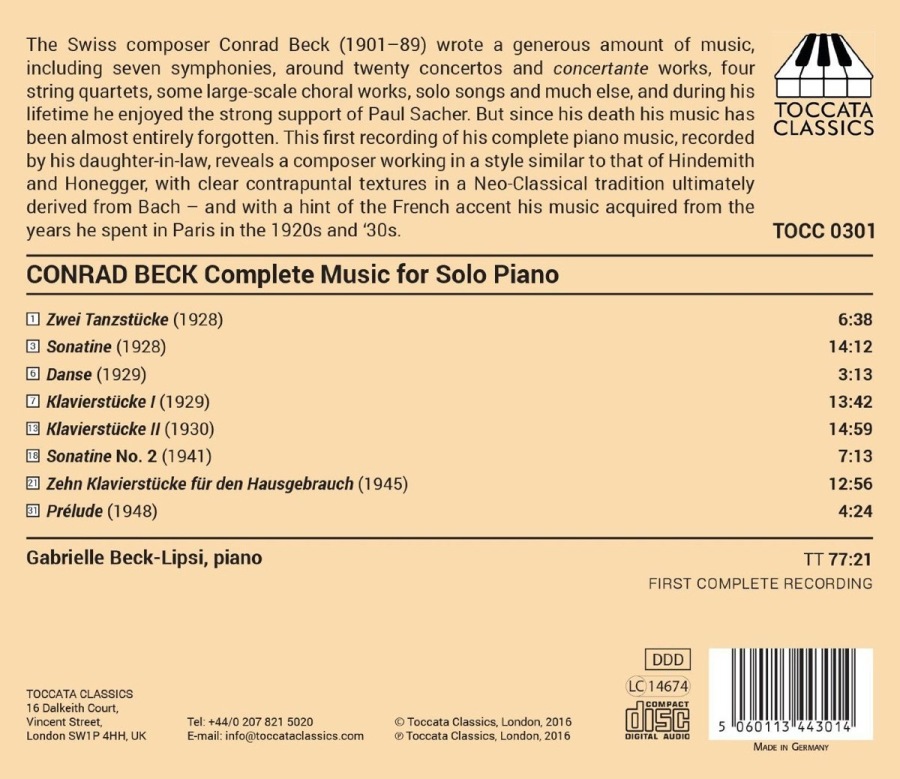 Beck: Complete Music for Solo Piano - slide-1
