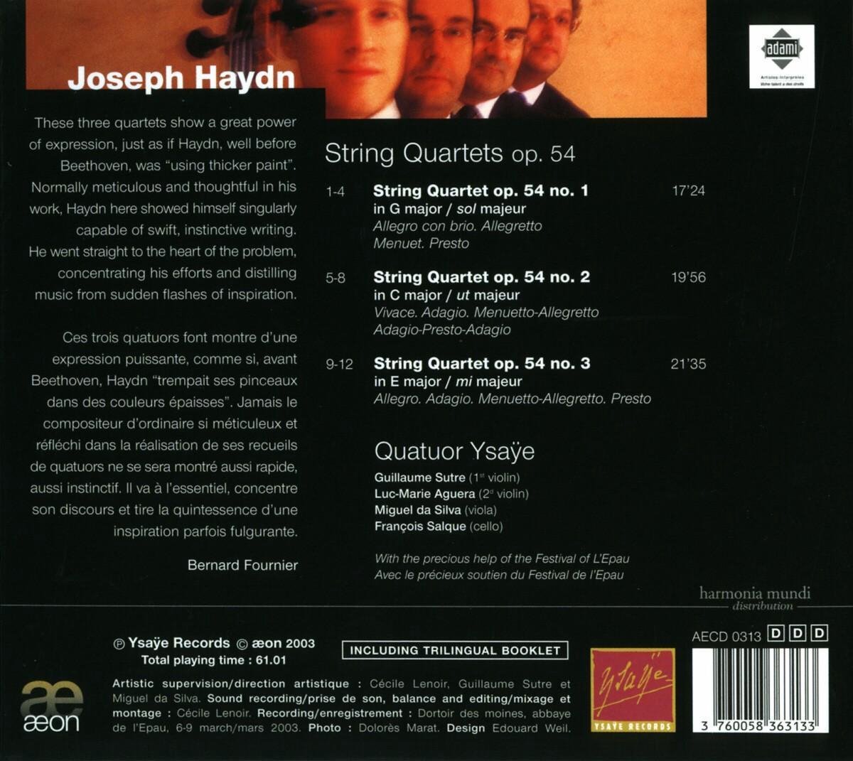 Haydn: String Quartet Op 54 - slide-1