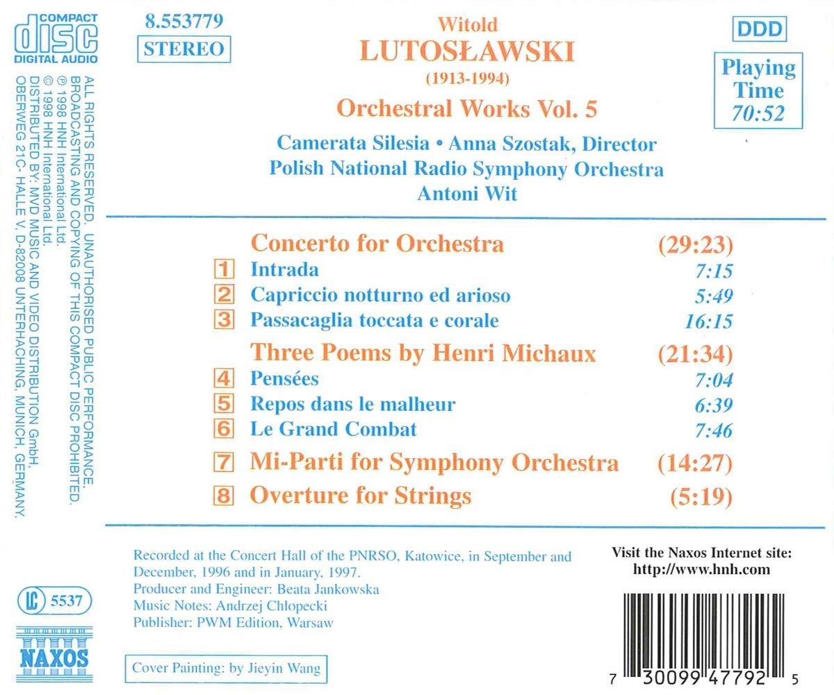 Lutosławski: Orchestral Works Vol. 5 - slide-1