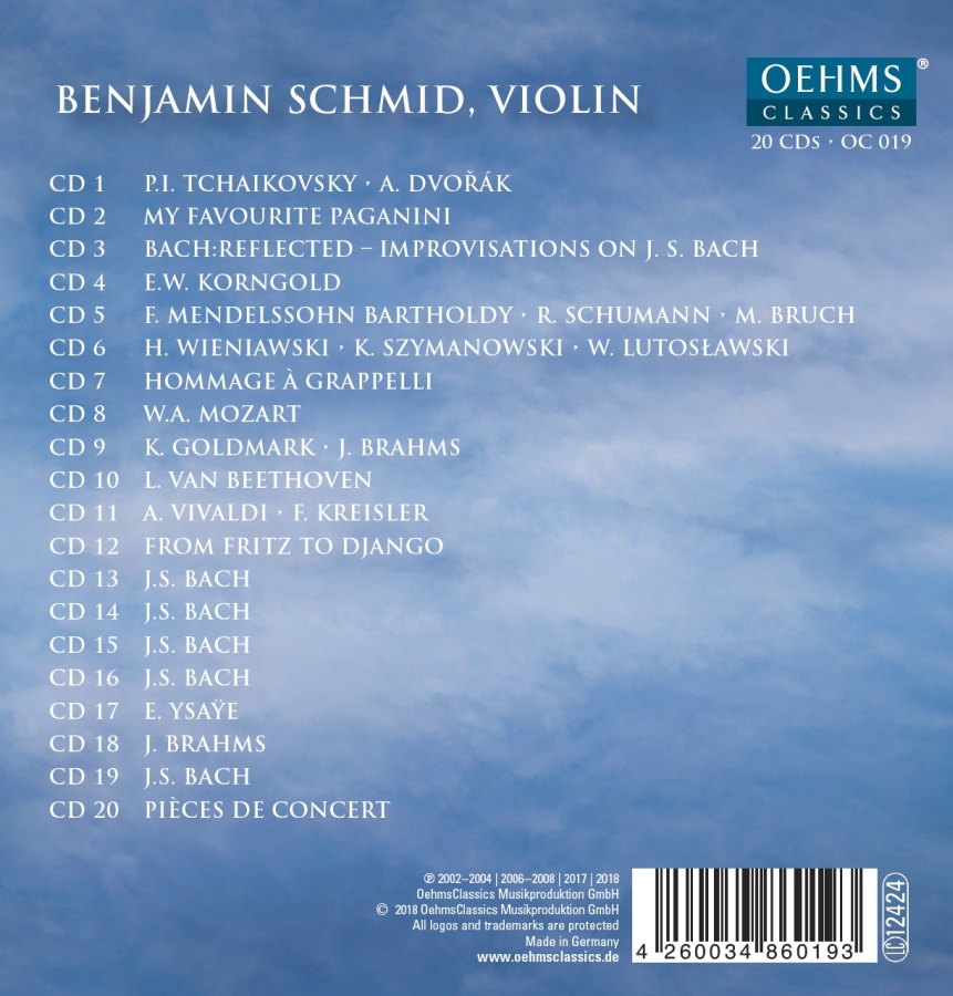 Benjamin Schmid - Complete OehmsClassics Recordings - slide-1