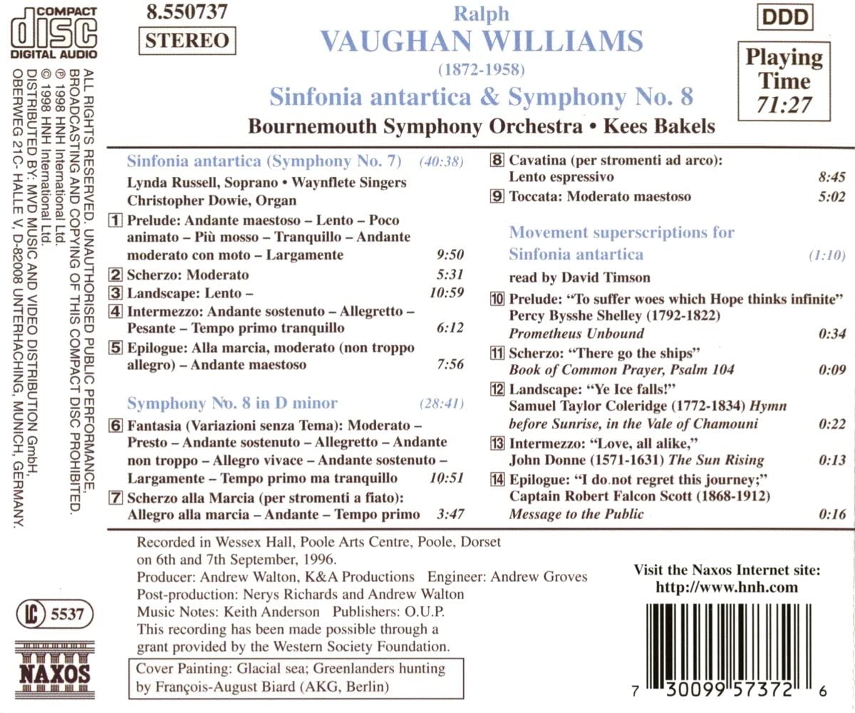 Vaughn Williams: Symphonies Nos. 7 and 8 - slide-1