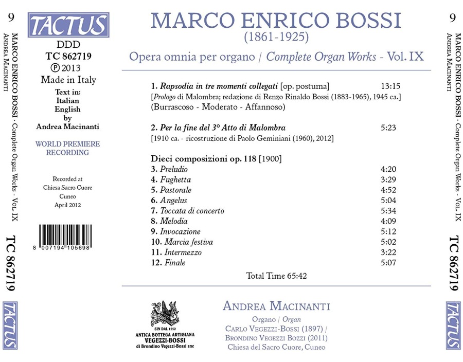Bossi: Organ Works Vol. IX - slide-1