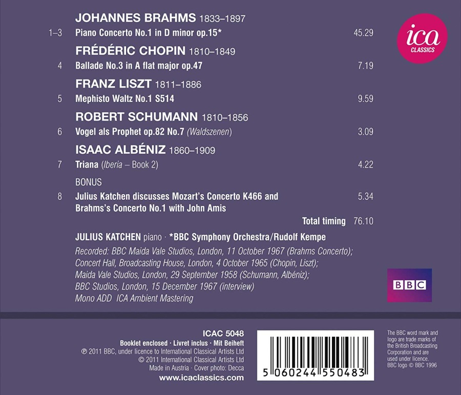 Brahms: Piano Concerto No. 1, Chopin, Liszt, Schumann, Albeniz - slide-1