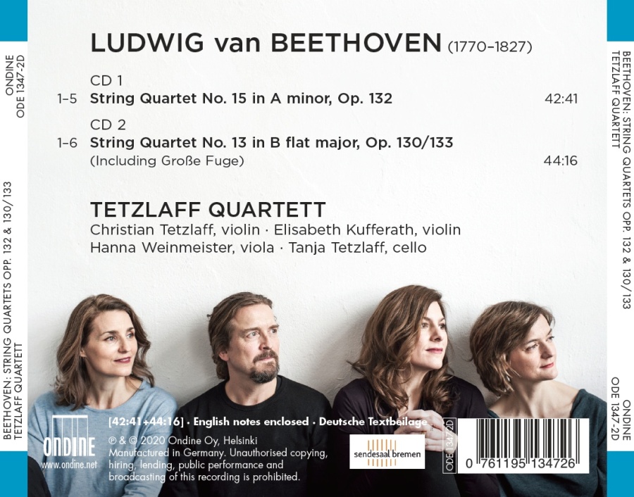 Beethoven: String Quartets Nos. 15 & 13 - slide-1