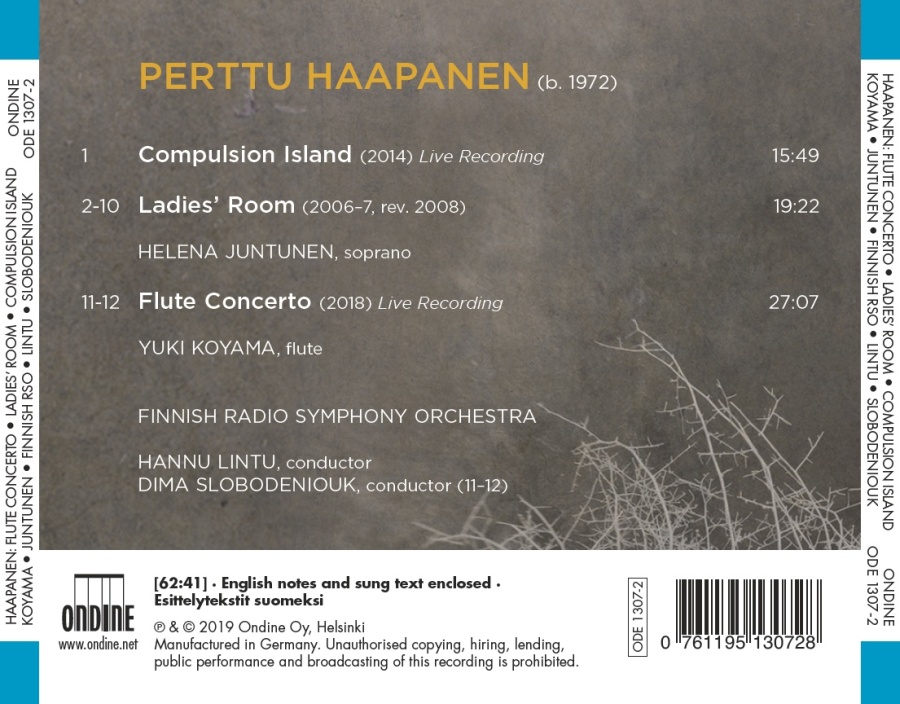 Haapanen: Flute Concerto; Ladies’ Room; Compulsion Island - slide-1